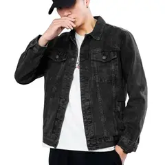 ELEMENT SPECIAL EDITION - Casaca Jean Hombre Premium Plomo Frosteado Denim Frost