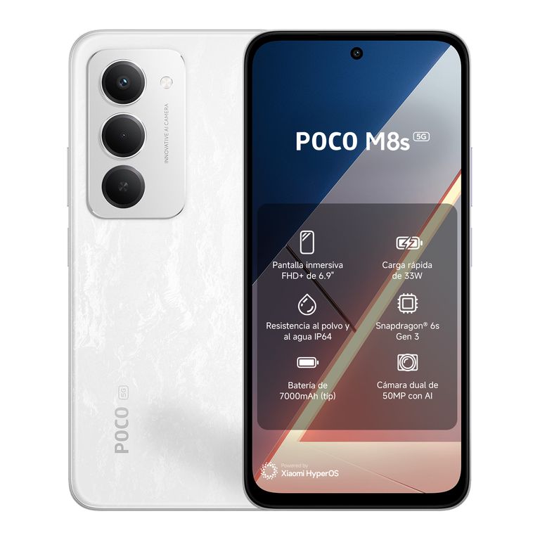 POCO M8s 5G Blanco 8GB + 256GB