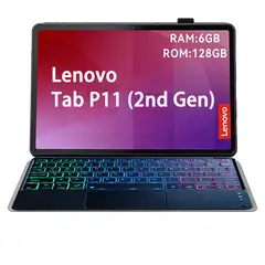 LENOVO - Tab P11 2nd Gen 6GB+128GB WiFi 11.5 Gris+ Teclado Negro 3-color backlight