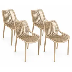 SIMET - Pack de 4 Sillas modelo Kenia color Beige