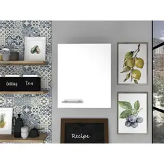 TUHOME - Mueble De Cocina Aereo 1 Puerta Manchester Blanco 60,0x50,0x33,5 Cm