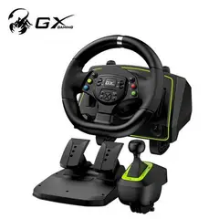 GENIUS GX - TIMON CPEDAL + PALANCA SPEED MASTER X2 DUAL MOTOR VIBRATION 1080° ROTACION PS4PS3PC USB BLACK 31620002400