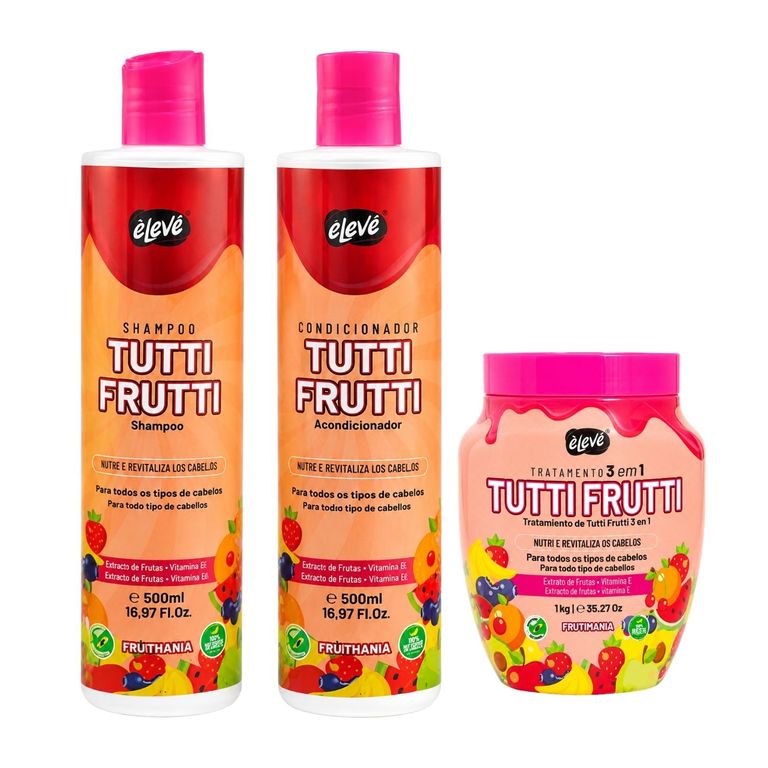 Pack Tutti Frutti Shampoo Y Acondicionador 500 ML Y Tratamiento - ELEVE