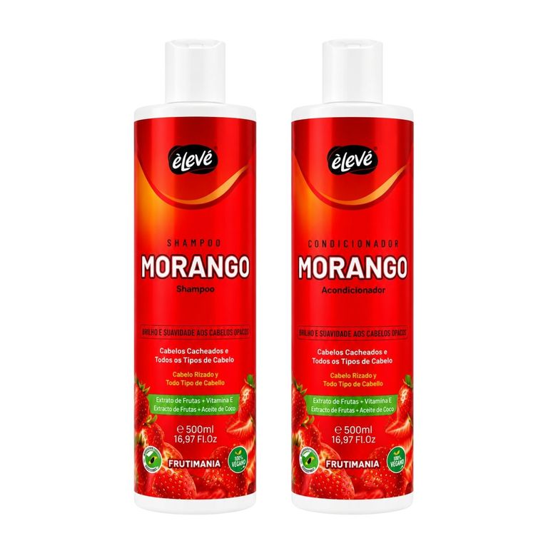 Pack Shampoo Y Acondicionador Morango 500 ml - ELEVE