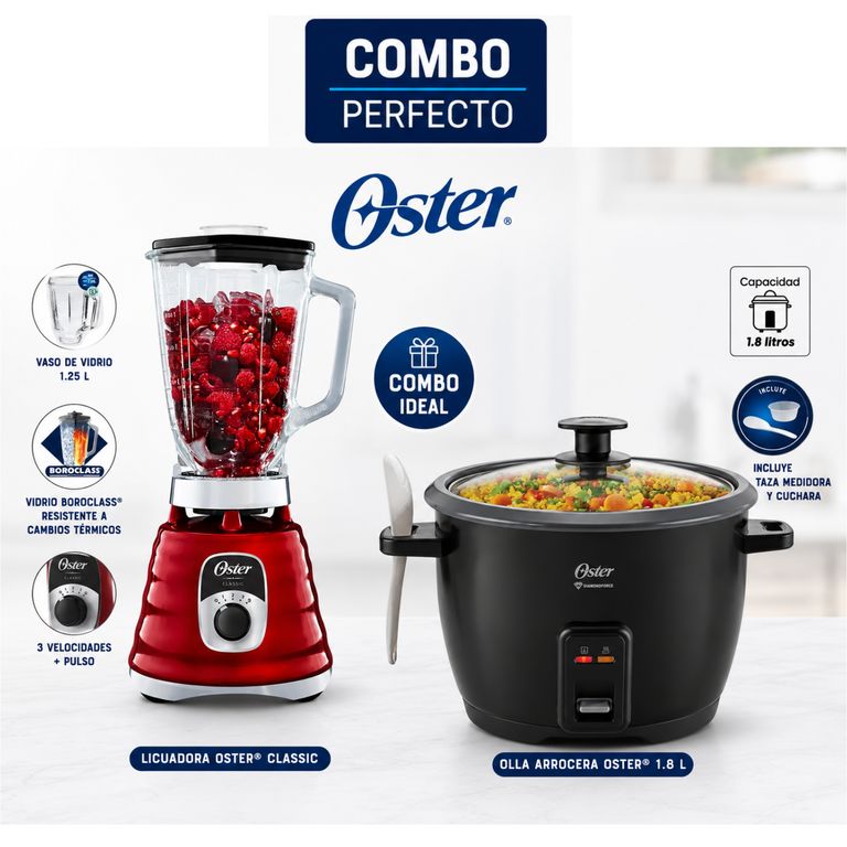 Licuadora Clásica de 3 velocidades 1.25L BLST4126R Rojo + Olla