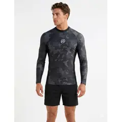 GENERICO - Polo natación hombre negro gris