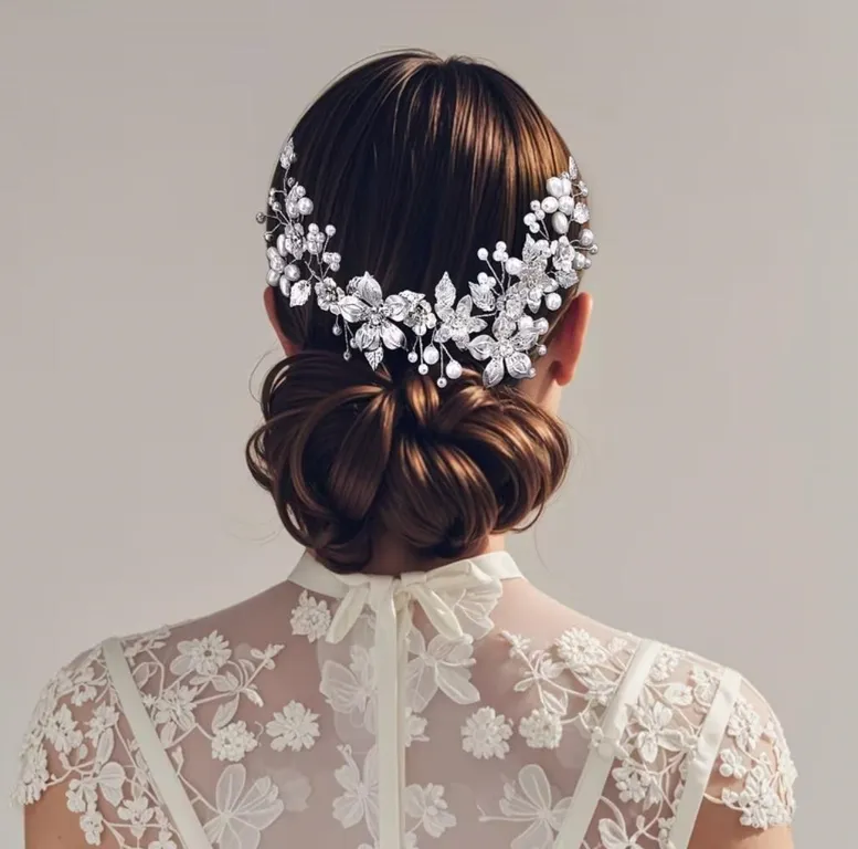 Tocado Accesorio Peineta Novia Con Pedrería