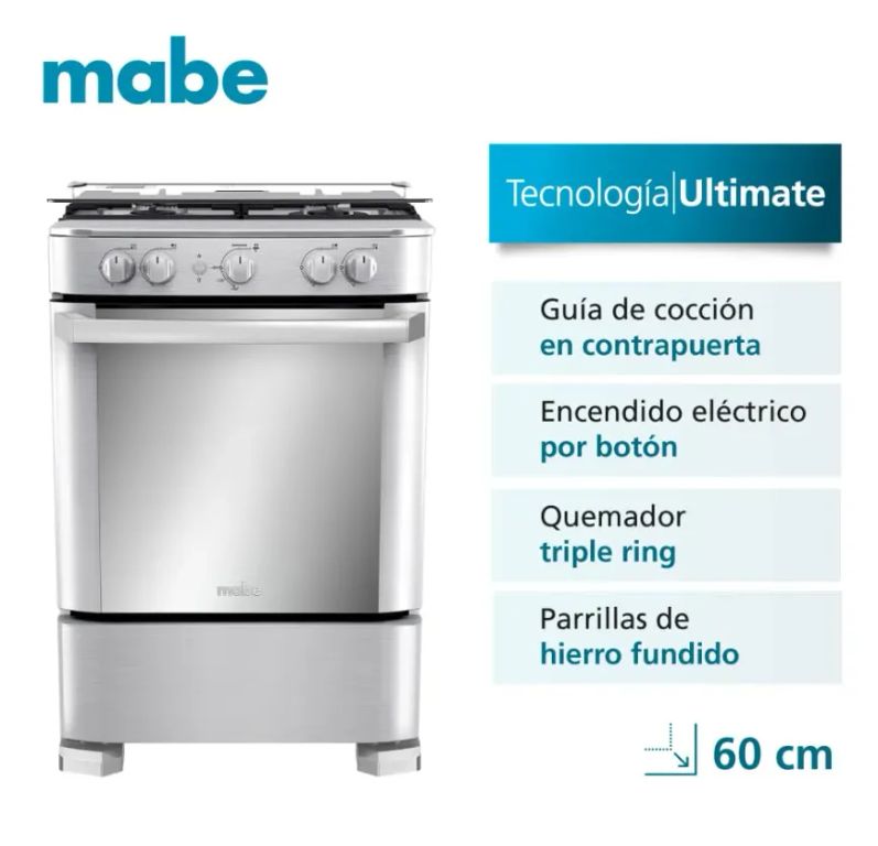 Cocina de pie CMP6040FX1 60cm 4 hornillas
