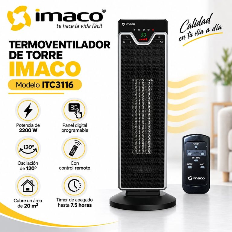 Termoventilador de Torre ITC3116 2200W