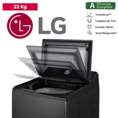 LG - LAVADORA 22KG COLOR NEGRO MOD WT220BTX