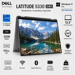 Dell - LATITUDE 5330 2 en 1 Core i7-1265U	 32GB RAM 512GB SSD 13.3