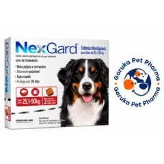 NEXGARD - Antipulgas Perros 25.1-50 kg x 3 Tabletas