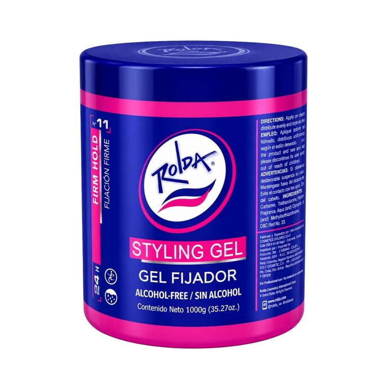 Gel Fijador Sin Alcohol Rojo Envase 1000 g- ROLDA