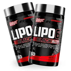 NUTREX RESEARCH - Pack x2 Lipo 6 black ORIGINAL ultra concentrado 60 cápsulas Nutrex