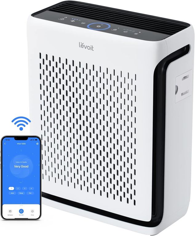 Purificador de Aire Inteligente Levoit Vital 100S-P Filtro HEPA WiFi para Mascotas 100m²