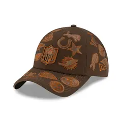 New Era - Gorra Casual Classic NFL All Over Bad Bunny Marrón