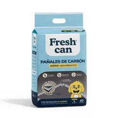 FRESH CAN - Pañales de Piso Carbon - 40 unidades.