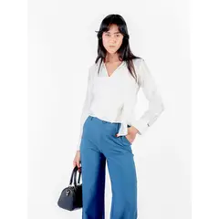 MICHELLE BELAU - Blusa manga larga envolvente