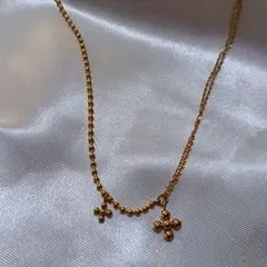 GENERICO - Collar para mujer de acero inoxidable Cruces