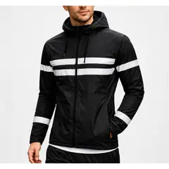 ELEMENT SPECIAL EDITION - Casaca Impermeable Reflectiva Hombre Cortaviento Alta Visibilidad Capucha Moto, Scooter y Ciclismo