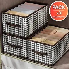 GENERICO - Pack x3 Cajas Organizadoras Plegables Para Ropa