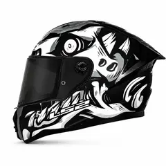 LS2 - CASCO FF810 VIGO X-KULL NEGRO MATE GRIS VISOR OSCURO Y CERT ECE-2206