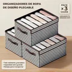 GENERICO - Set x3 Organizador De Ropa Multiusos Plegables Para Clóset