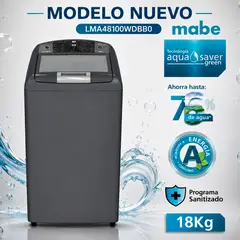 Mabe - Lavadora automática de 18 kg diamond gray - LMA48100WDBB0