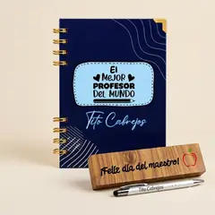 M MATIX SHOP - Matix - Regalos Personalizados para Profesor - Dia del Maestro - Libreta + Lapicero - Personalizados