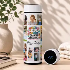M MATIX SHOP - Matix - Regalos Personalizados para Profesor - Dia Del Maestro - Termo Digital Blanco