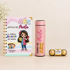 M MATIX SHOP - Matix - Regalos Personalizados para Profesor - Dia del Maestro - Libreta + Termo + Chocos