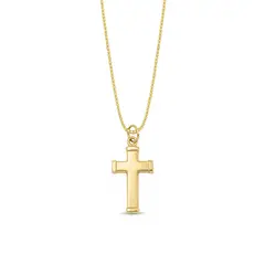 BALIQ - Collar Cruz Cruadrado Oro 18K