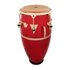 LP - GALAXY FIBERGLASS FAUSTO CUEVAS III - CONGAS PROFESIONALES ROJA CON AROS DORADOS