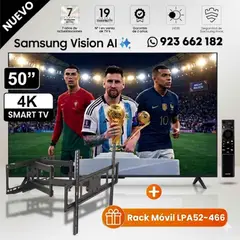 SAMSUNG - Televisor 50 Crystal UHD UN50U8000FGXPE Smart TV Modelo 2025 - Negro
