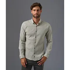 Mbo - Camisa 100% Algodón Manga Larga Hombre