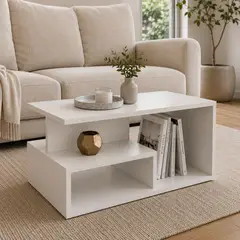 GENERICO - Mesa De Centro Minimalista Blanco - Melamina