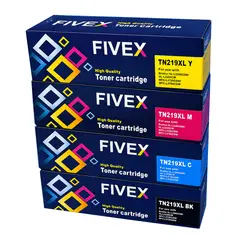 FIVEX - Kit de Tóner TN-219XL Negro y Colores para L3560CDW MFC-L3760CDW