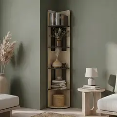 TUHOME - Estante Esquinero Home-E7 Cartagena Y Wengue 180,6x30,0x30,0 Cm