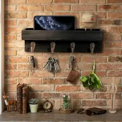 MASIVA HOME - Perchero Pluton Negro -