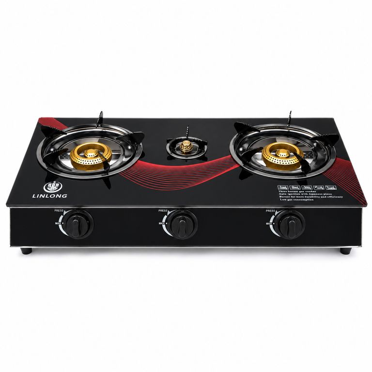 Cocina a Gas Tres Hornillas de Mesa LINLONG de la Mejor Calidad ZL-104-A
