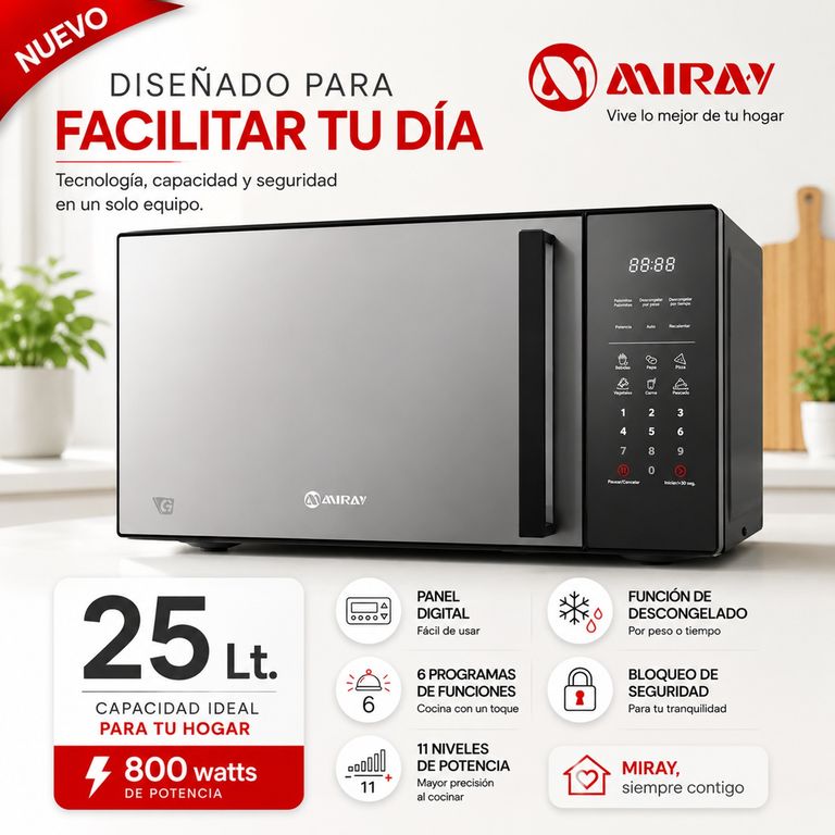 HORNO MICROONDAS 25 L - HMM-255N