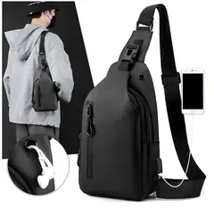 INSPIRA MARKET - Mochila Morral Bandolera Riñonera Cruzado Juvenil Antirrobo Con USB