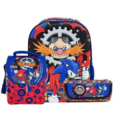 GENERICO - Set Mochila + Lonchera + Cartuchera 3D