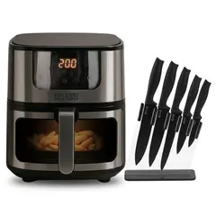 Belessi - Combo x6: Freidora de Aire 4.5lt + Set de Cuchillos x5
