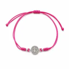 SANTORAL - Pulsera San Benito Chico - Hilo y Plata