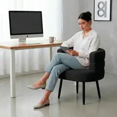 BUCKINGHAM - Silla Butaca Nordic Ram - Negro