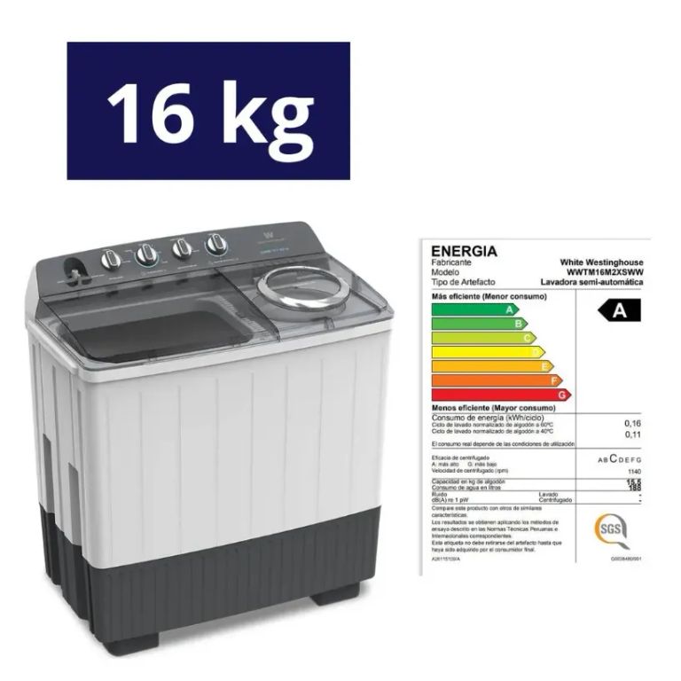 Lavadora Semiautomática 16KG WWTM16M2XSWW