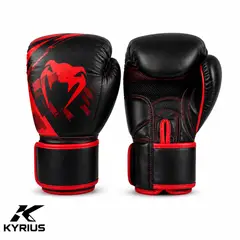 VENUM - GUANTES DE BOXEO CONTENDER PAR 12 OZ NEGRO CON ROJO