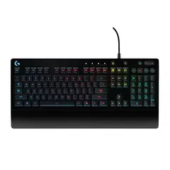 LOGITECH G - Teclado gamer alámbrico G213 Prodigy, conexión USB, membrana, RGB, negro