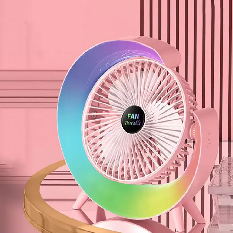 VENTILADOR PORTÁTIL CON LUZ